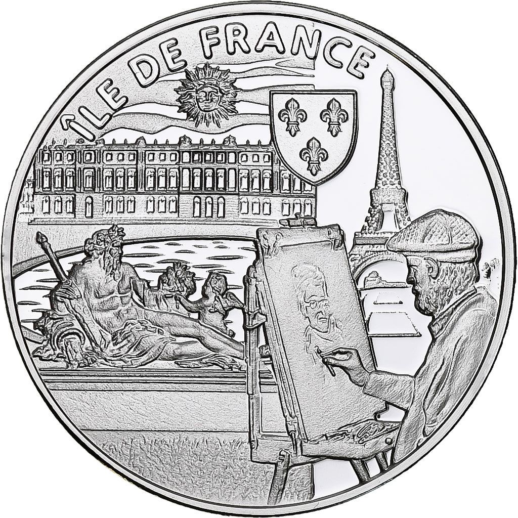 France, Médaille, Nos Région, Ile de France, FDC, Argent