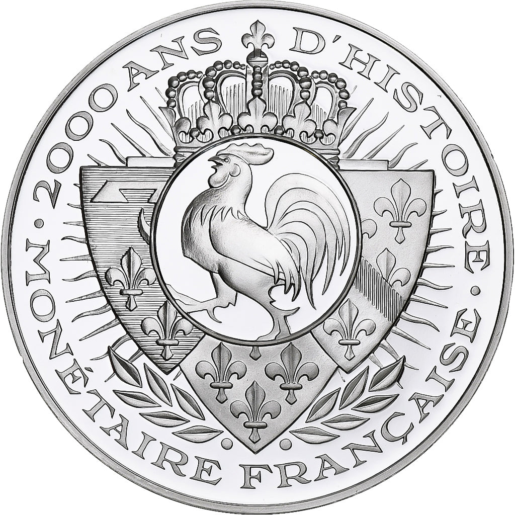 France, Medal, Histoire Monétaire, 100 Francs Génie, MS(65-70), Silver