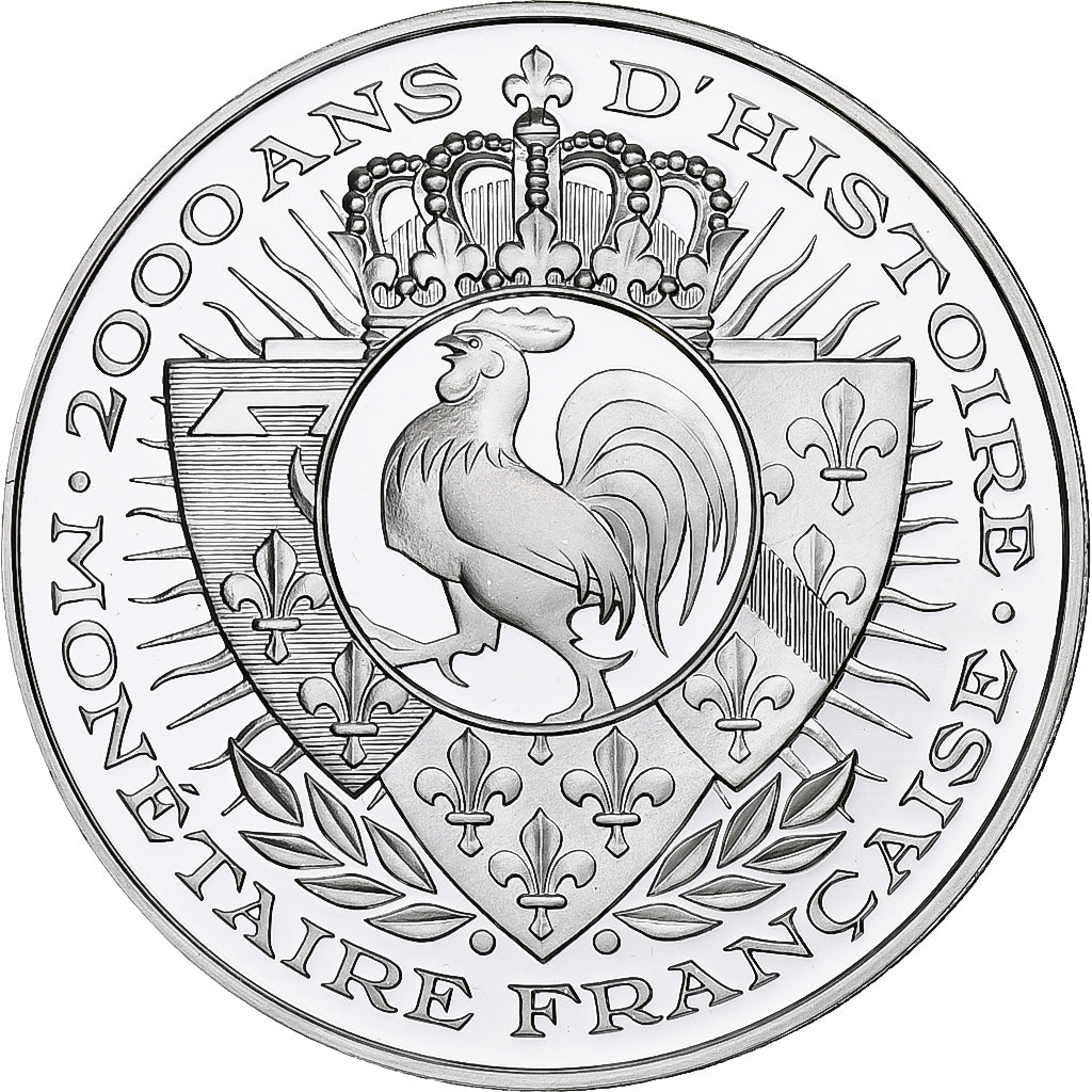 Francia, medaglia, Nouveau Franc De Gaulle, BE, FDC, Argento