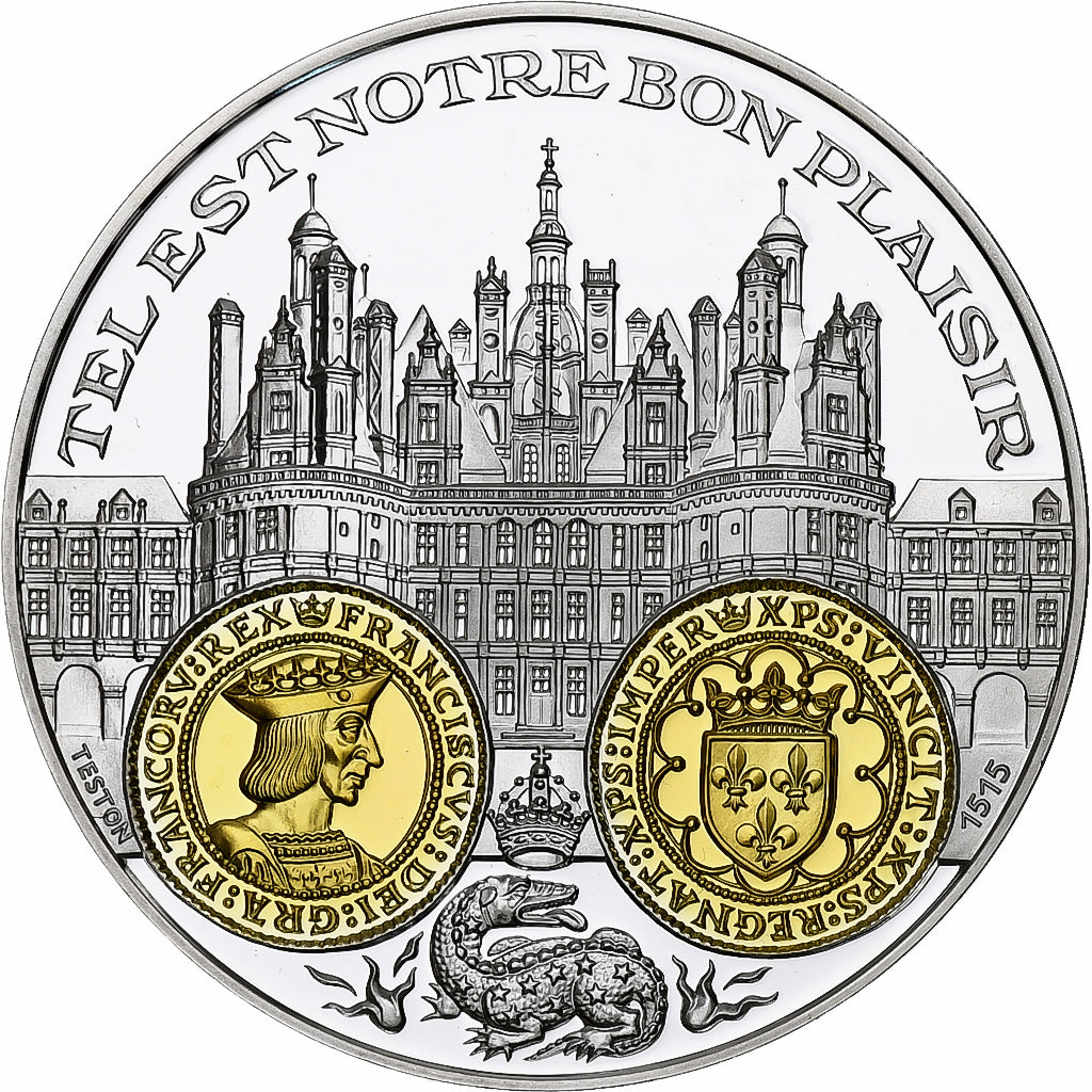 France, Medal, 2000 Ans d'Histoire Monétaire, Teston François Ier, MS(65-70)