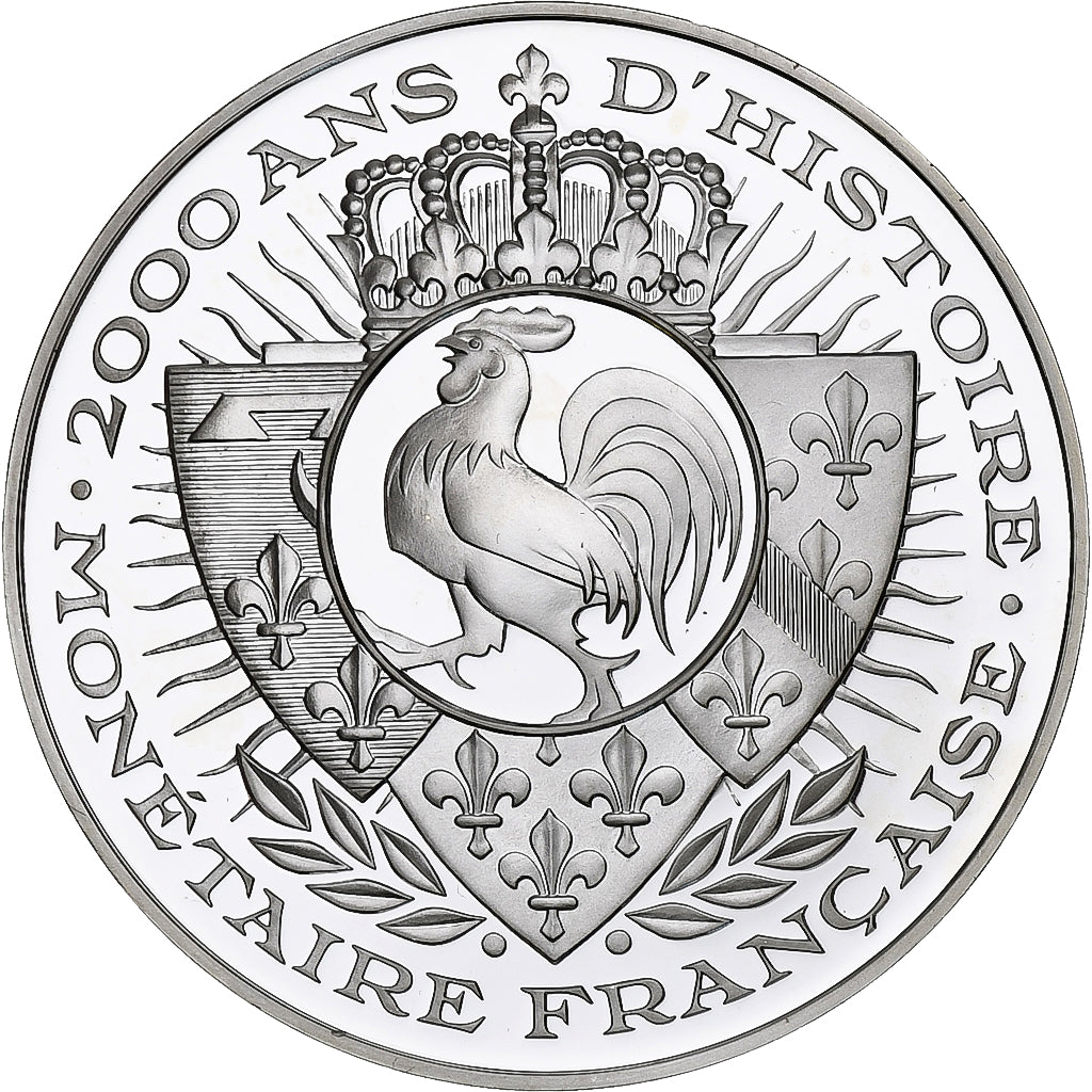 France, Medal, 2000 Ans d'Histoire Monétaire, Teston François Ier, MS(65-70)