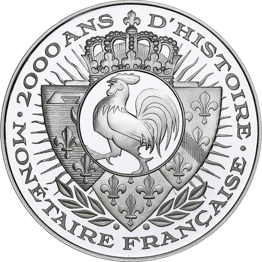 France, Medal, 2000 Ans d'Histoire Monétaire, Agnel d'Or, BE, MS(65-70), Silver
