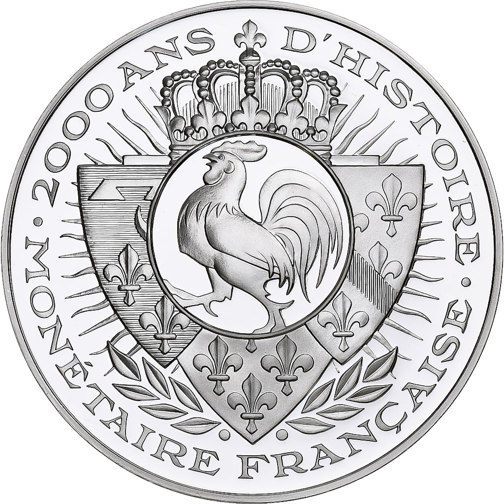 France, Medal, Histoire Monétaire, Franc à Cheval, BE, MS(65-70), Silver