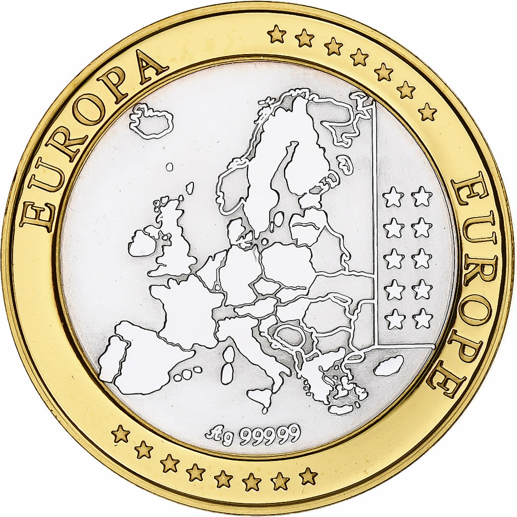 Monaco, Medal, L'Europe, Monaco, Politics, Society, War, MS(64), Silver