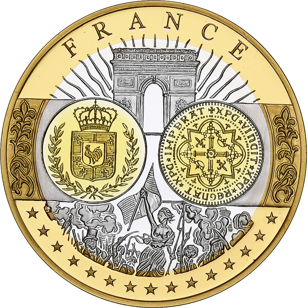 Francja, medal, Europe, République Française, Politics, MS(65-70), Srebro