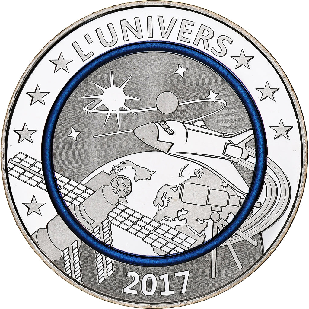 Francja, medal, L'Univers, 2017, MS(65-70), Srebro