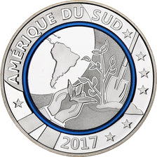 Francja, medal, Planète Bleue - Amérique du Sud, 2017, MS(65-70), Srebro
