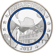 Francja, medal, Planète Bleue - Antarctique, 2017, MS(65-70), Srebro