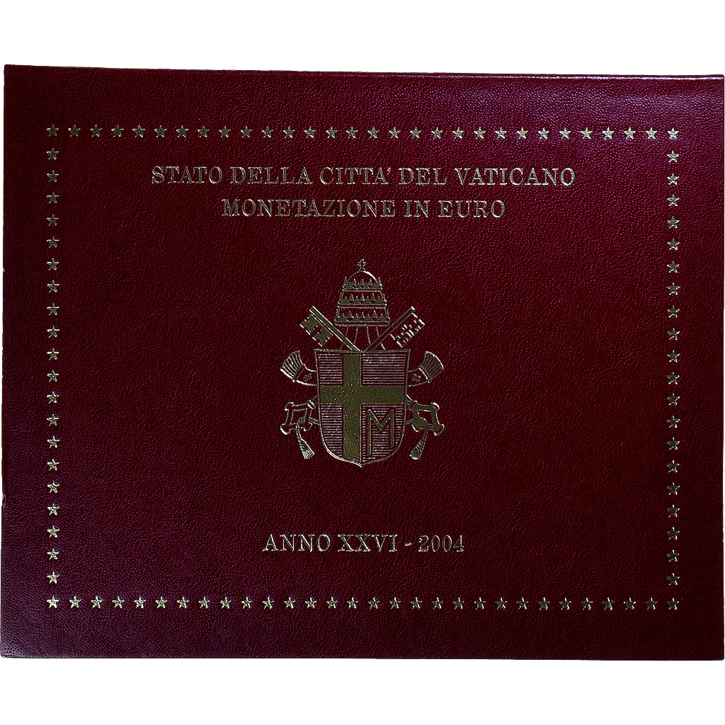 Watykan, 1 Cent to 2 Euro, Jean-Paul II, 2004, Rome, MS(65-70), ND