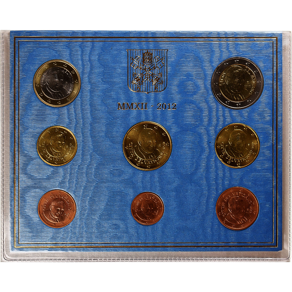 Vaticano, 1 Cent to 2 Euro, Benoit XVI, 2012, Rome, FDC, Sin información