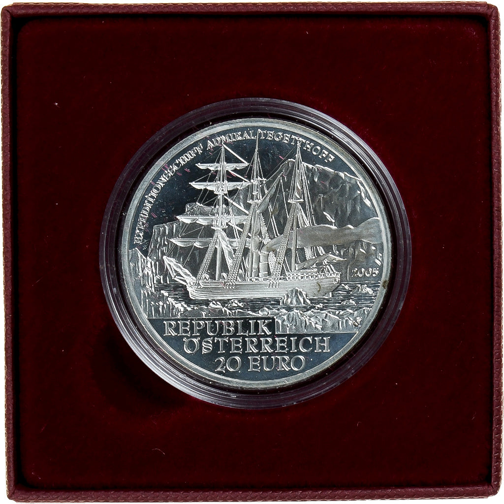 Coin, Austria, Polarexpedition Tegetthoff, 20 Euro, 2005, Vienna, MS(65-70)