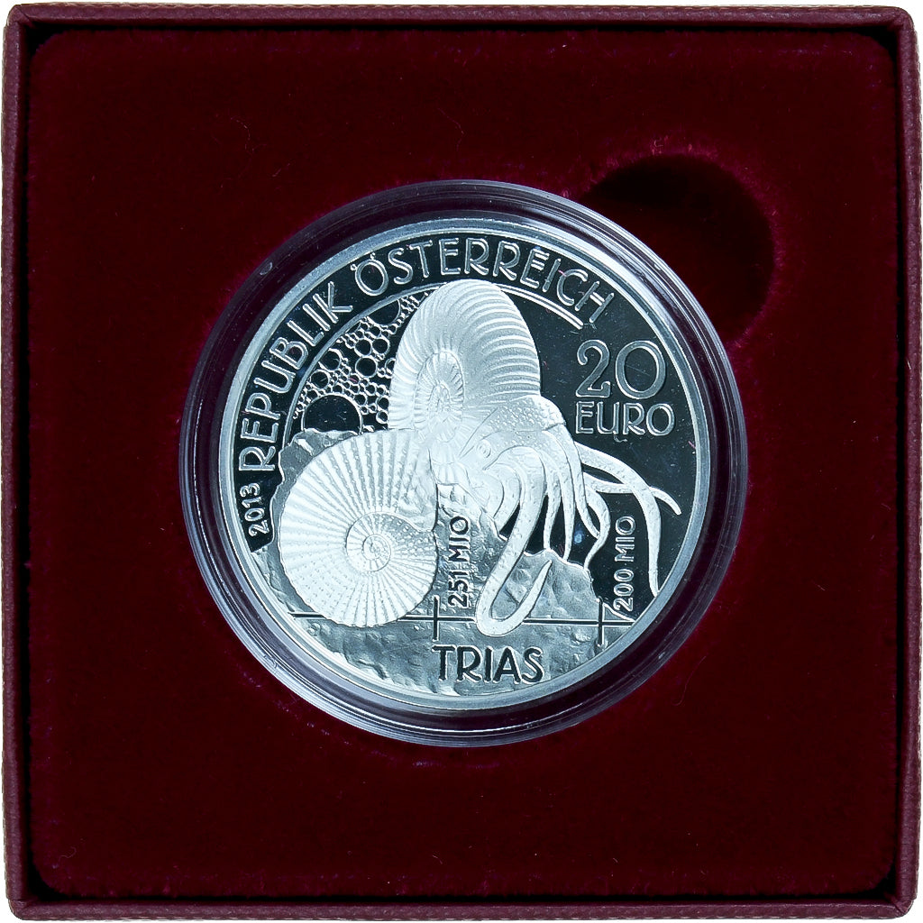 Oostenrijk, 20 Euro, Triassic, 2013, Proof, FDC, Zilver