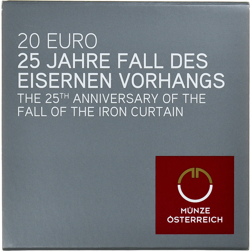 Moneta, Austria, 25 Jahre Fall des Eisernen Vorhangs, 20 Euro, 2014, Vienna