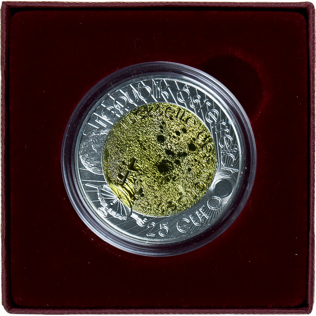 Munten, Oostenrijk, Année de l'Astronomie, 25 Euro, 2009, Vienna, FDC