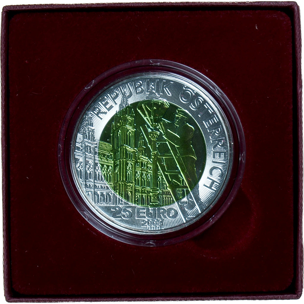 Monnaie, Autriche, Faszination Licht, 25 Euro, 2008, Vienna, FDC, Bimétallique