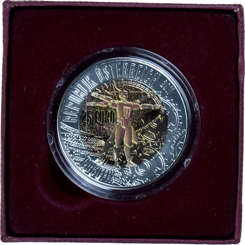 Münze, Österreich, Robotique, 25 Euro, 2011, Vienna, STGL, Bi-Metallic