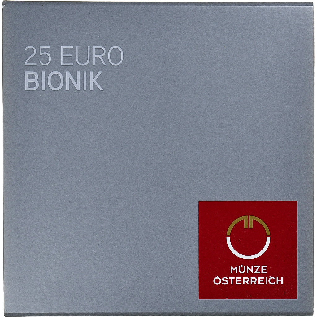 Austria, 25 Euro, 2012, Vienna, “25 Euro en argent-niobium”.BU.BIONIQUE