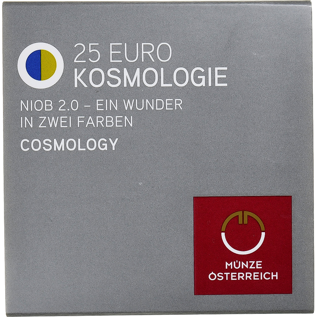 Moeda, Áustria, Cosmologie, 25 Euro, 2015, Vienna, MS(65-70), Bimetálico