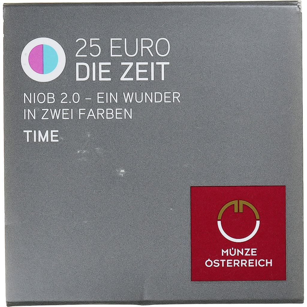 Coin, Austria, Die Zeit, 25 Euro, 2016, Vienna, MS(65-70), Bi-Metallic