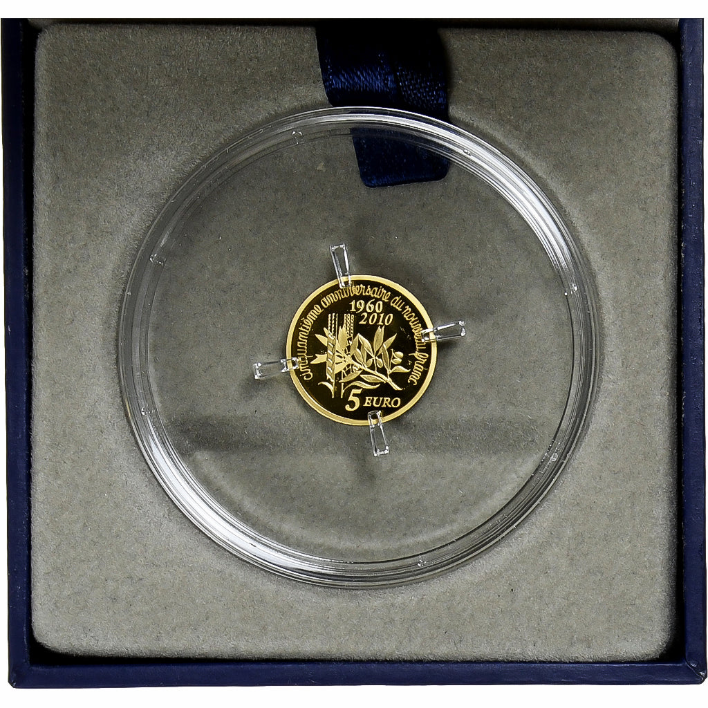 France, 5 Euro, Semeuse, 2010, Paris, FDC, Or, KM:1674