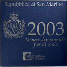 San Marino, Euro-Set, 2003, Rome, 1 cent to 5 euro, MS(65-70)