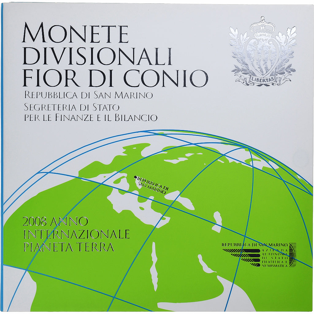 San Marino, Set, 2008, Euro-Set.BU, FDC, Sin información