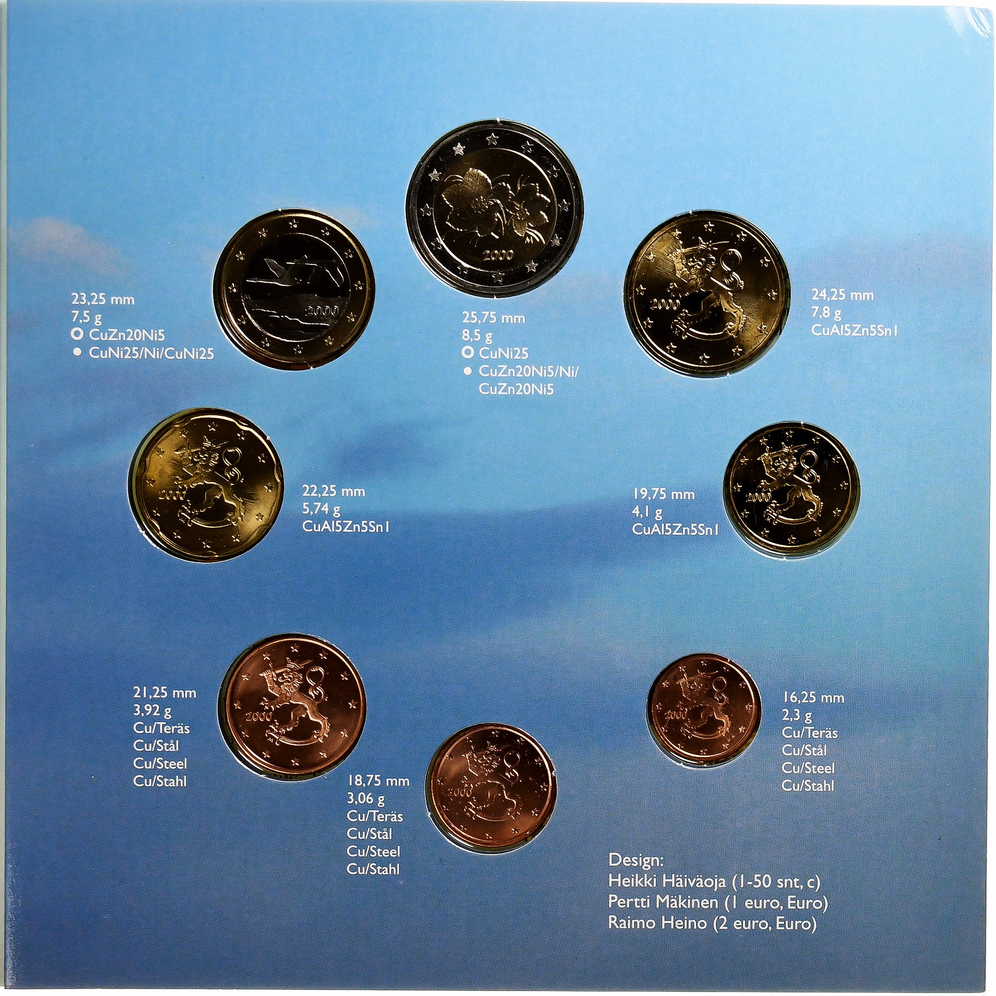 Finlandia, Set, 2000, MS(65-70), ND