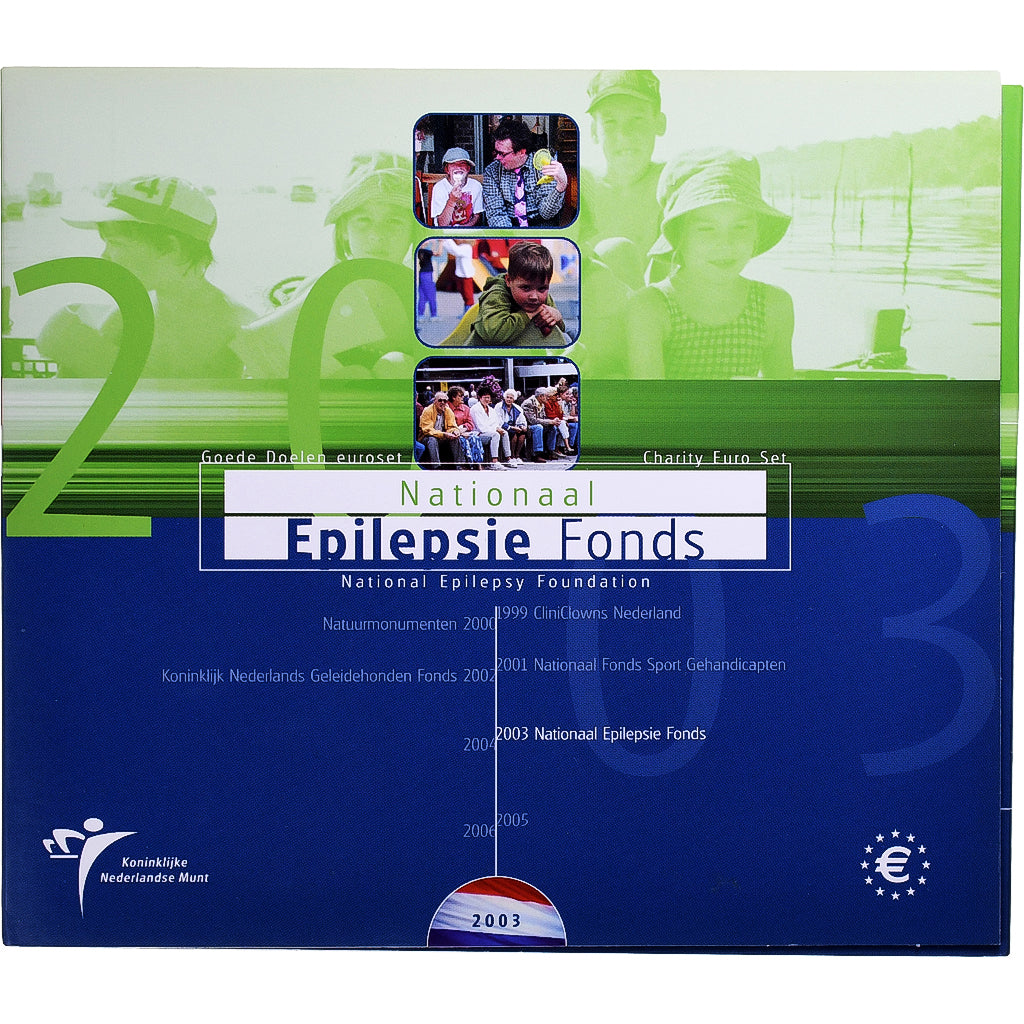 Netherlands, 1 Cent to 2 Euro, Epilepsie fonds, 2003, BU, MS(65-70)