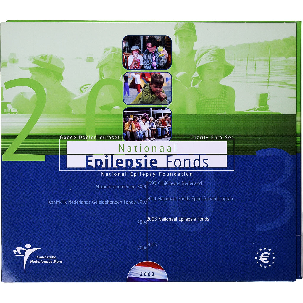 Netherlands, 1 Cent to 2 Euro, Epilepsie fonds, 2003, BU, MS(65-70)