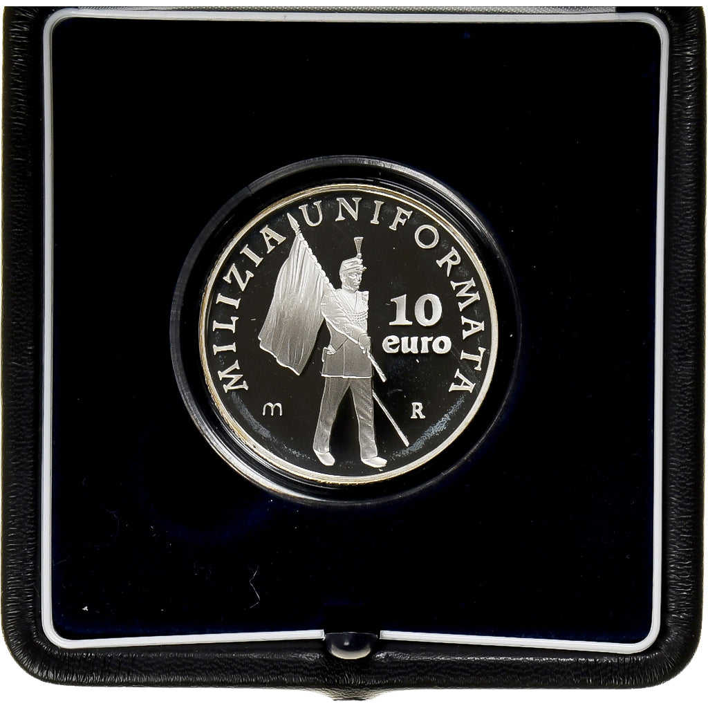 San Marino, 10 Euro, 2005, Rome, Milizia Uniformata, FDC, Plata