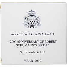 San Marino, 10 Euro, Schumann, 2010, Rome, STGL, Silber, KM:497