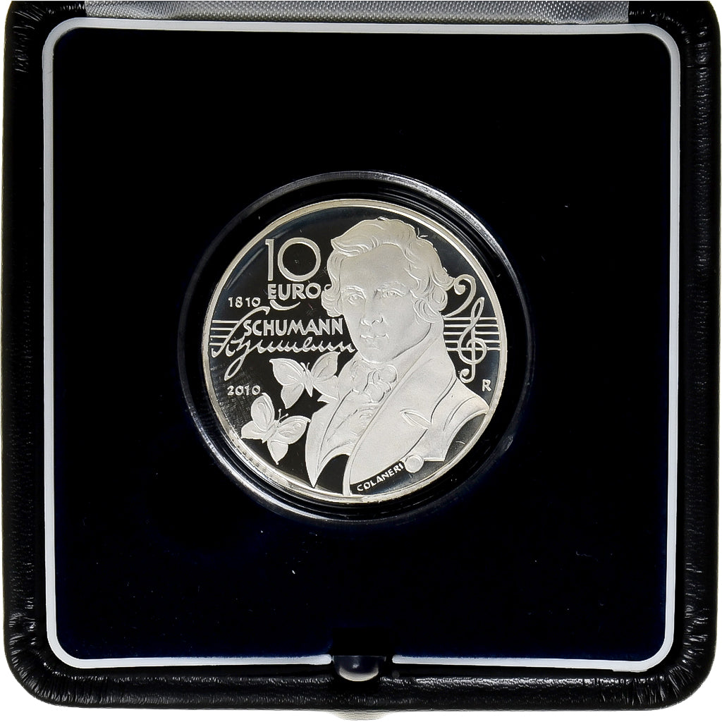San Marino, 10 Euro, Schumann, 2010, Rome, STGL, Silber, KM:497