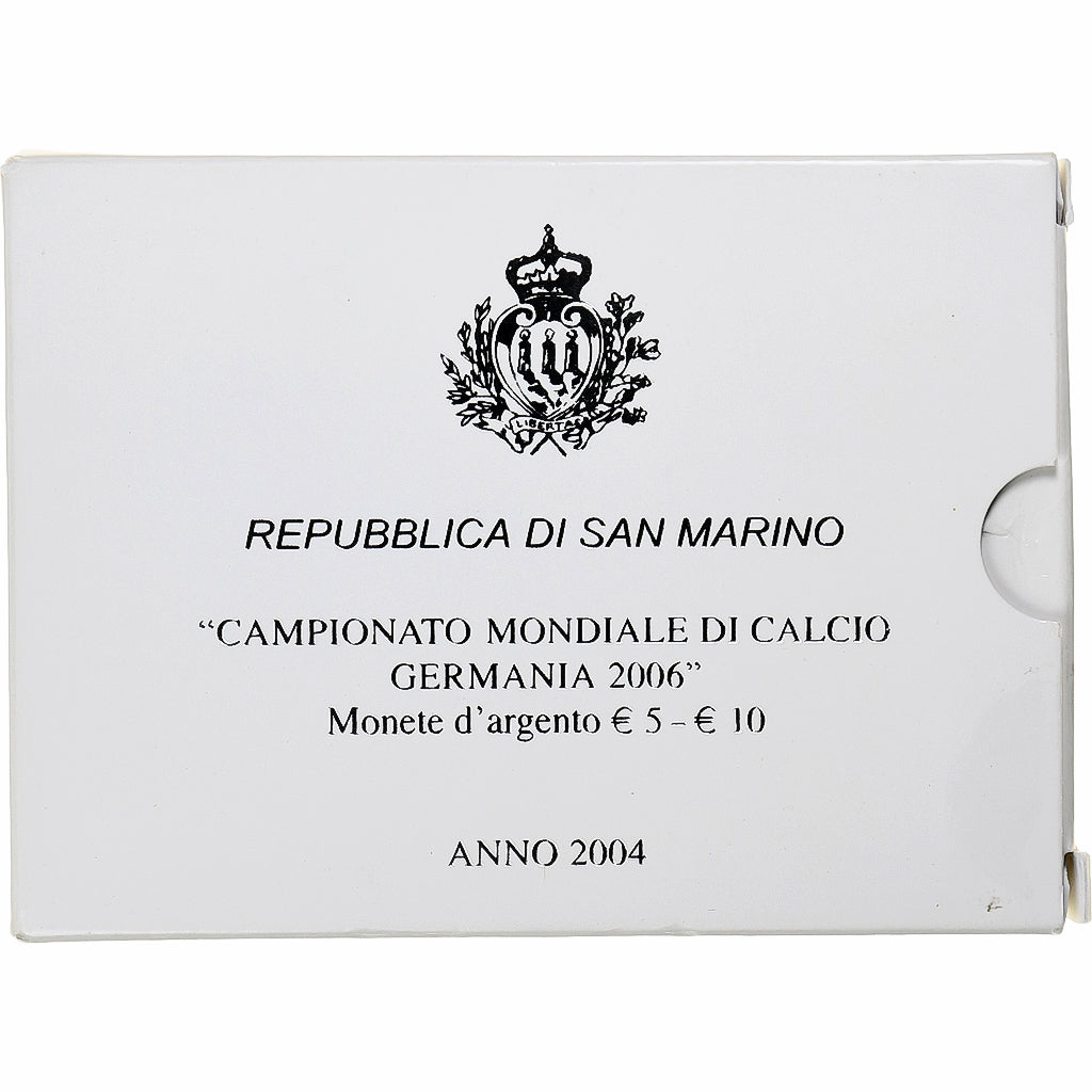 San Marino, 5 Euro and 10 Euro, Coupe du Monde en Allemagne - 2006, 2004, Set