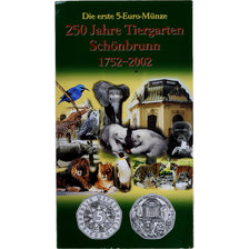 Austria, 5 Euro, Schoenbrunn Zoo, 2002, Vienna, MS(65-70), Silver, KM:3091