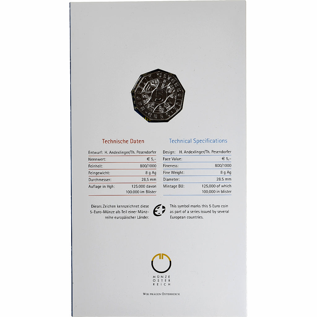Austria, 5 Euro, Enlargement of the European Union, 2004, Vienna, FDC