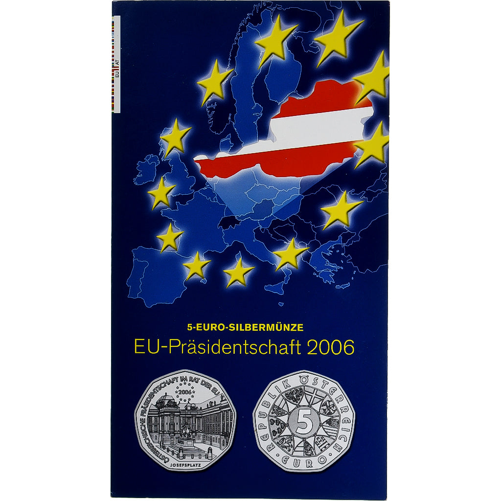 Österreich, 5 Euro, Austrian Presidency of EU, 2006, Vienna, Silber, STGL