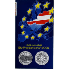 Österreich, 5 Euro, Austrian Presidency of EU, 2006, Vienna, Silber, STGL