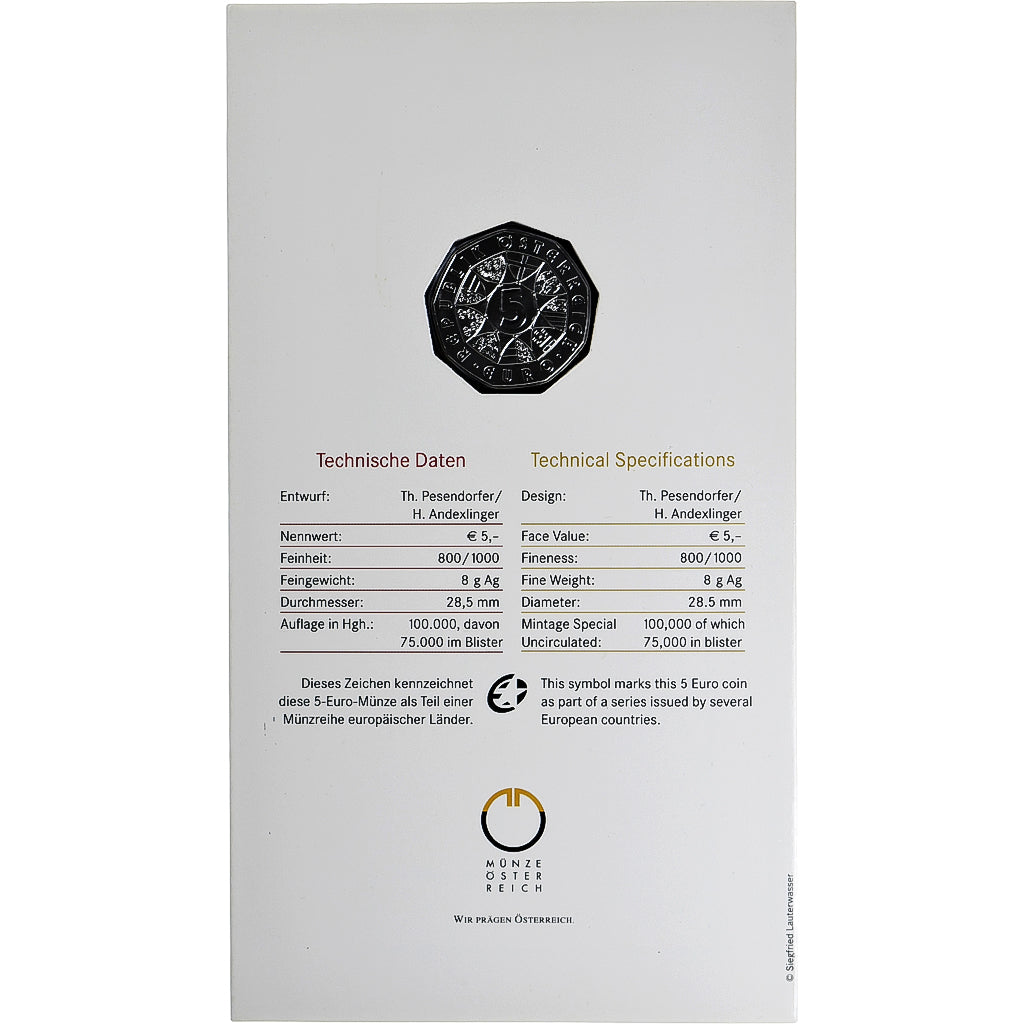 Austria, 5 Euro, Herbert Van Karajan, 2008, Vienna, Srebro, MS(65-70), KM:3156