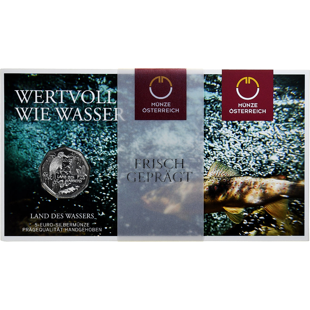 Oostenrijk, 5 Euro, Pays de l'Eau, 2013, Vienna, FDC, Zilver, KM:3222a