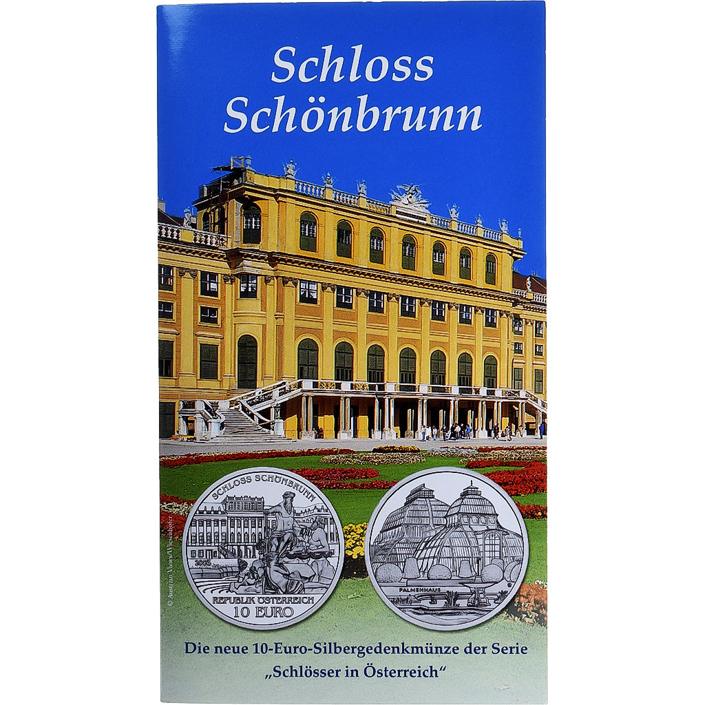 Autriche, 10 Euro, Schönbrunn Palace, 2003, Vienna, Proof, FDC, Argent