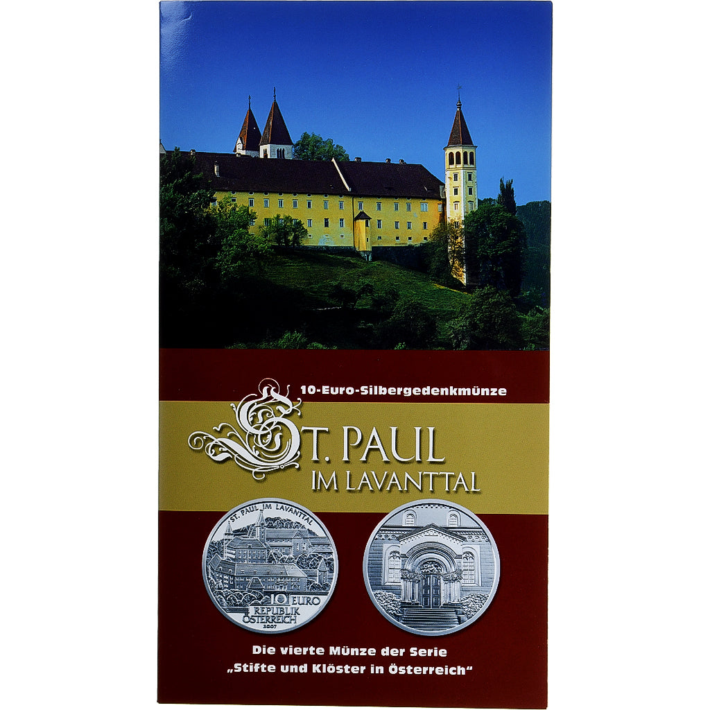 Austria, 10 Euro, St Paul, 2007, Vienna, Srebro, MS(65-70), KM:3148