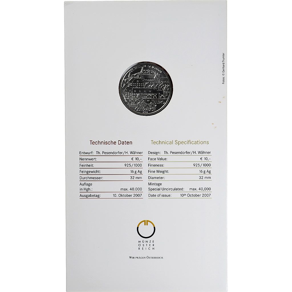 Austria, 10 Euro, St Paul, 2007, Vienna, Srebro, MS(65-70), KM:3148