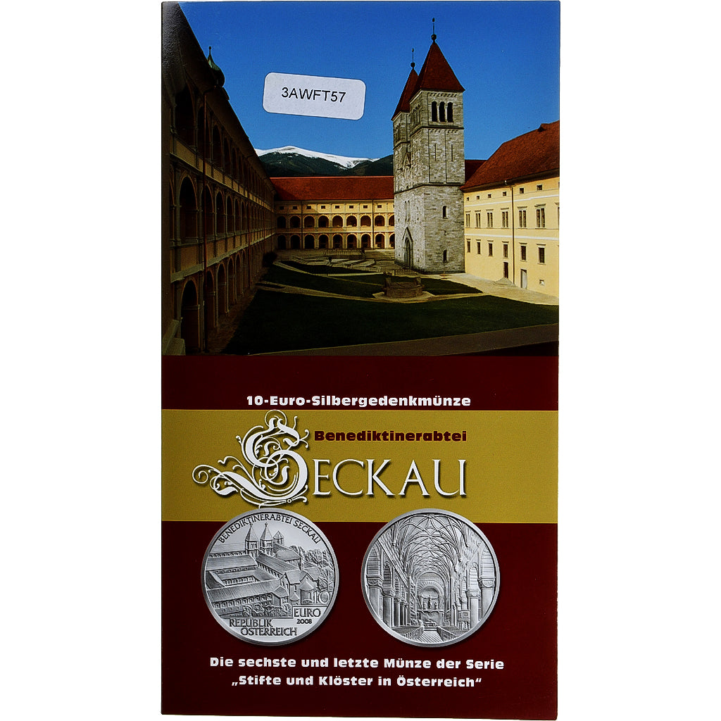 Österreich, 10 Euro, Seckau Abby, 2008, Vienna, STGL, Silber