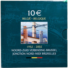 Belgien, 10 Euro, 2002, Brussels, Proof, STGL, Silber, KM:233
