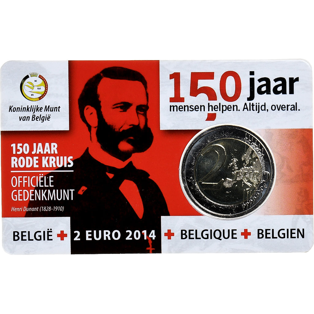 Belgium, 2 Euro, Croix Rouge, 2014, Brussels, BE, MS(65-70), Bi-Metallic