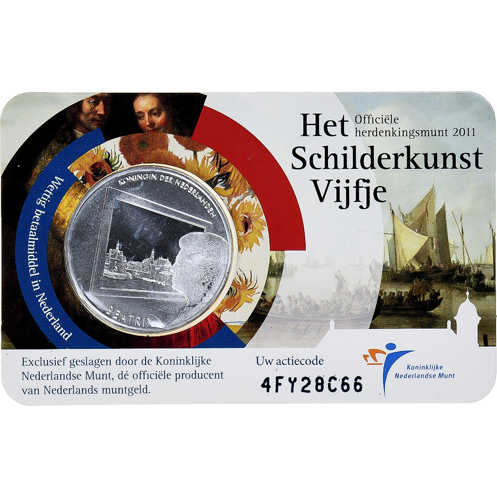 Netherlands, 5 Euro, 2011, Utrecht, MS(65-70), Silver Plated Copper, KM:304a