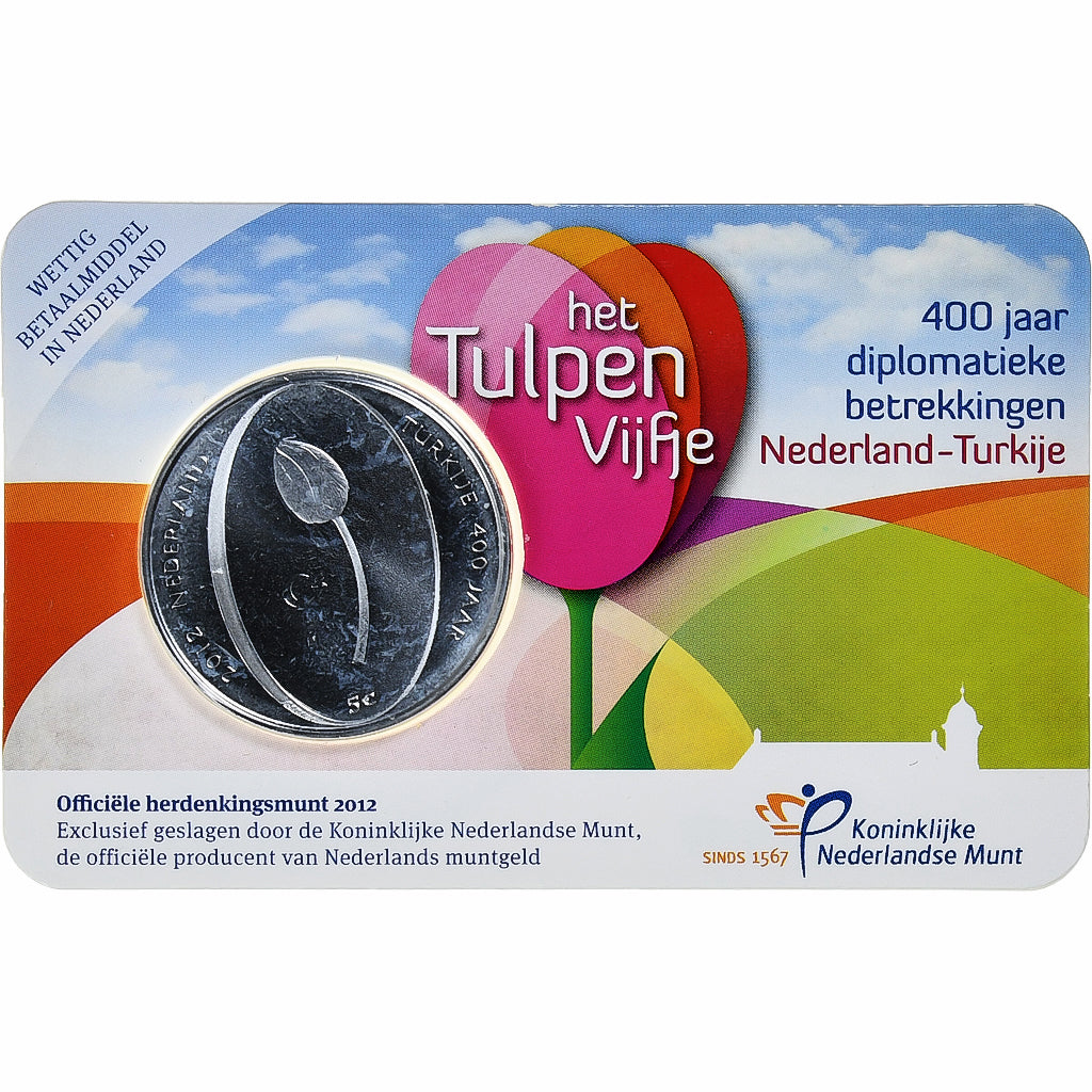 Niederlande, 5 Euro, Tulip, 2012, STGL, Silver Plated Copper