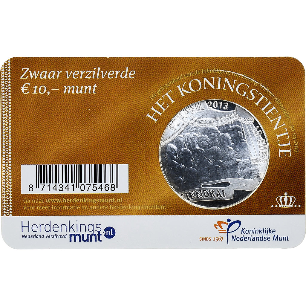 Netherlands, 10 Euro, 2013, Utrecht, MS(65-70), Silver, KM:340