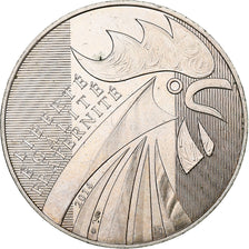 Francja, 10 Euro, Coq, 2014, MS(64), Srebro, Gadoury:EU656