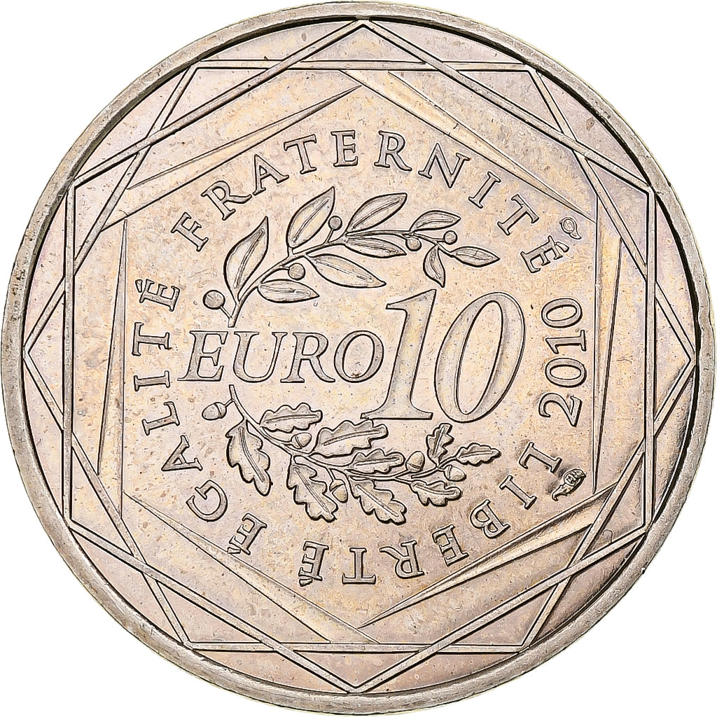Francja, 10 Euro, Alsace, Euros des régions, 2010, MS(60-62), Srebro
